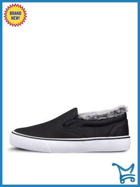 Faux Fur Lined Slip-on Fashion Sneakers with Cushioned Insole